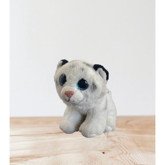 Ty Beanie Tundra WHITE TIGER SMALL Plush Animal Toy - Picture 1 of 7